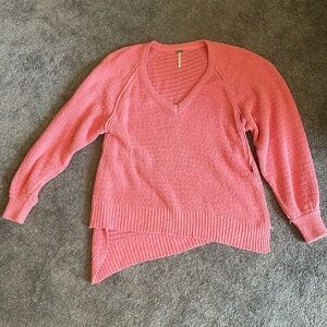 Free people v neck tunic length sweater